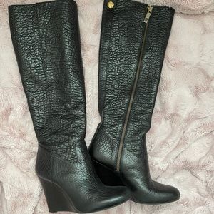 Tory Burch Croc imbosed Leather Boots